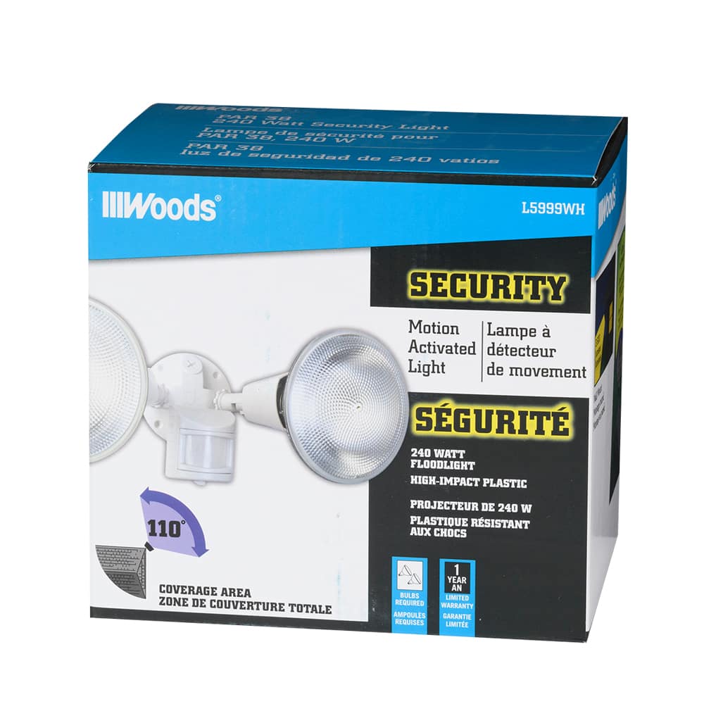 Lampe à détecteur de mouvement blanche