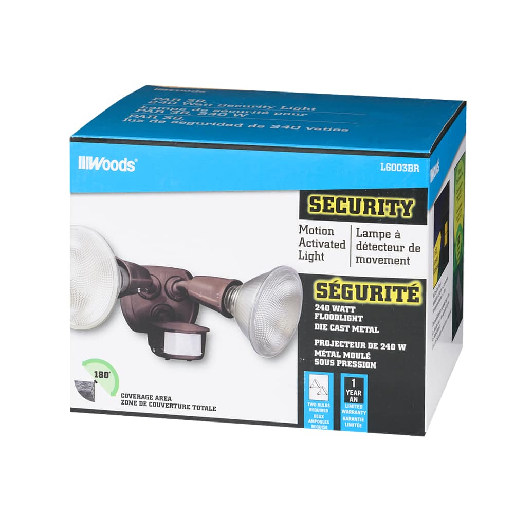 Lampe à détecteur de mouvement bronze