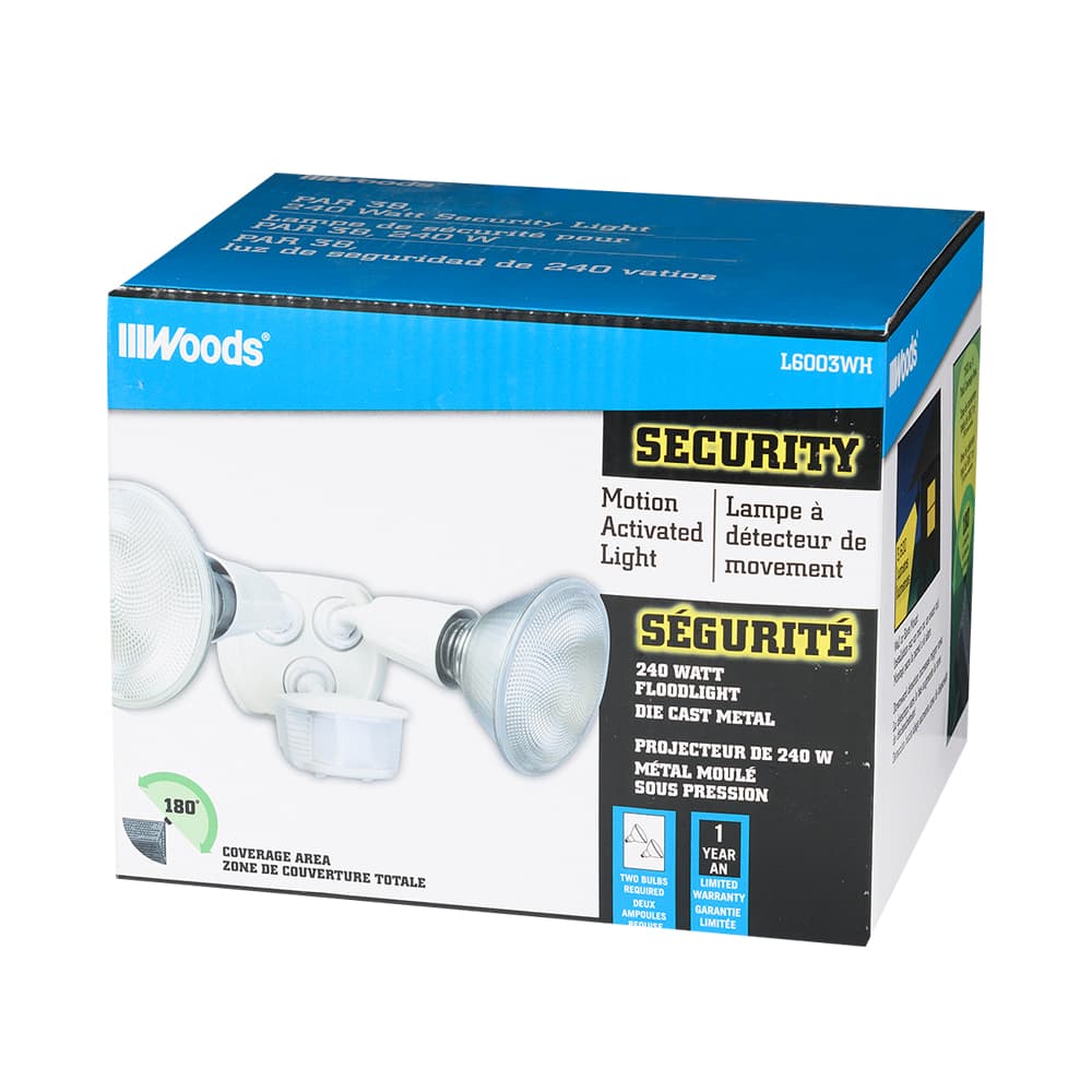 Lampe à détecteur de mouvement blanche