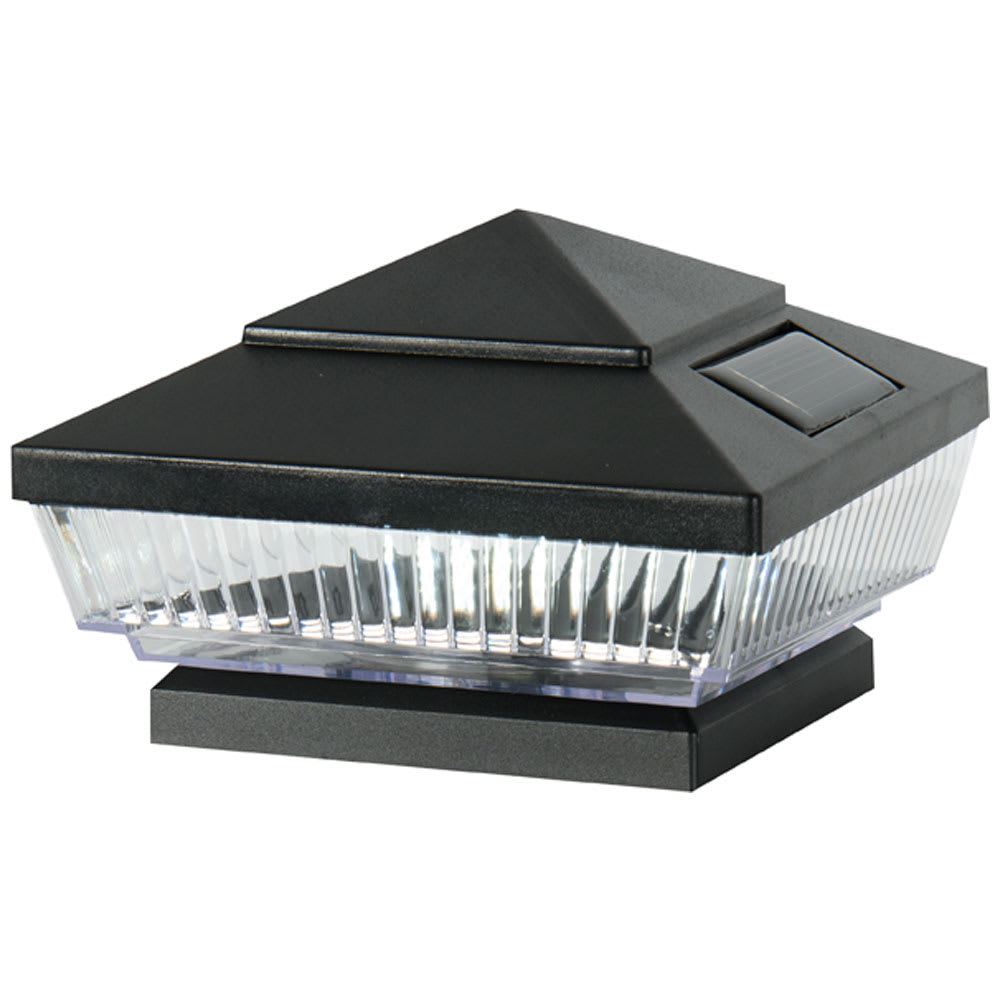 Lampe à énergie solaire noire pour poteau VERTUO