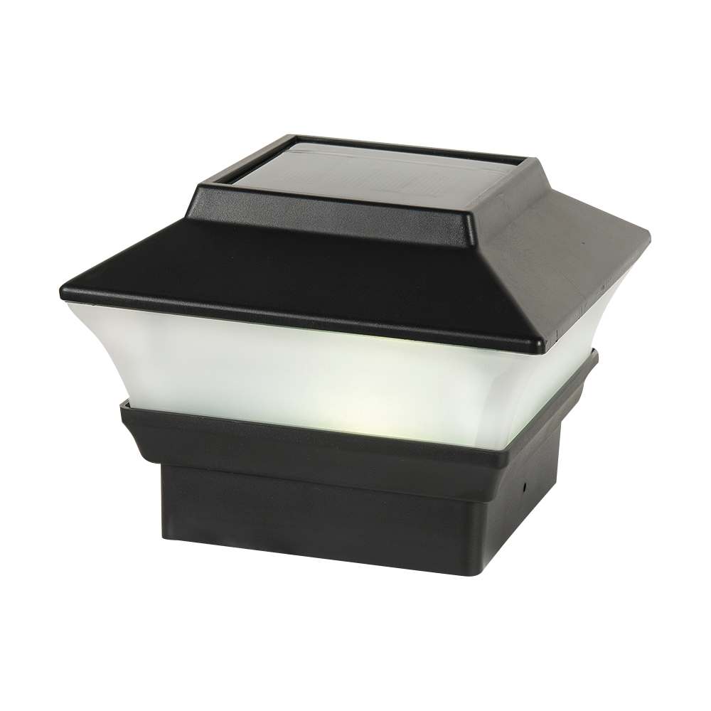 Lampe à énergie solaire Moderne noire pour poteau VERTUO