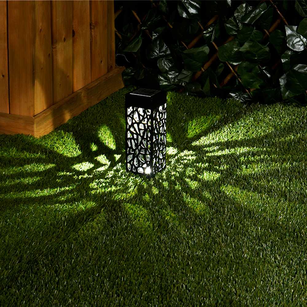 Lampe solaire sur piquet à DEL Motif végétal VERTUO