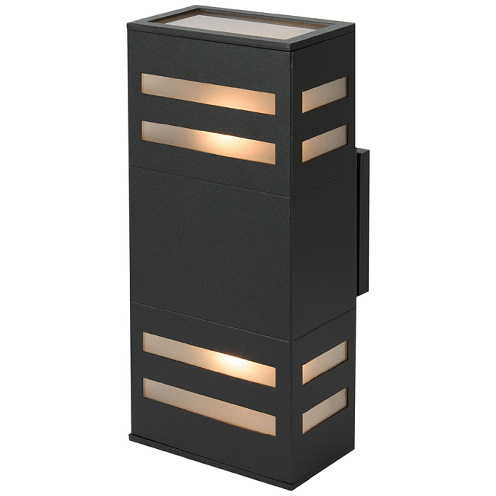 May 2-Light Outdoor Wall Mount Black