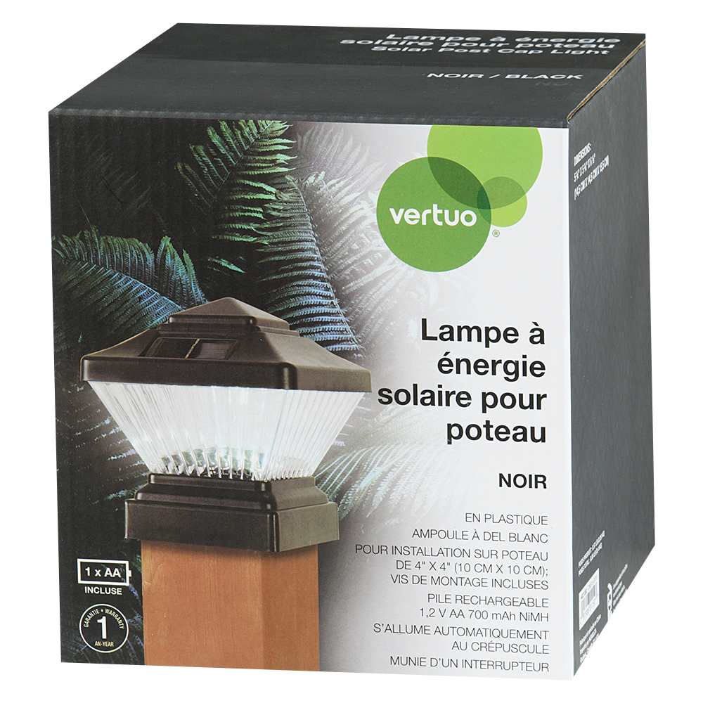VERTUO Solar 4&nbsp;x&nbsp;4 Post Cap Light Black