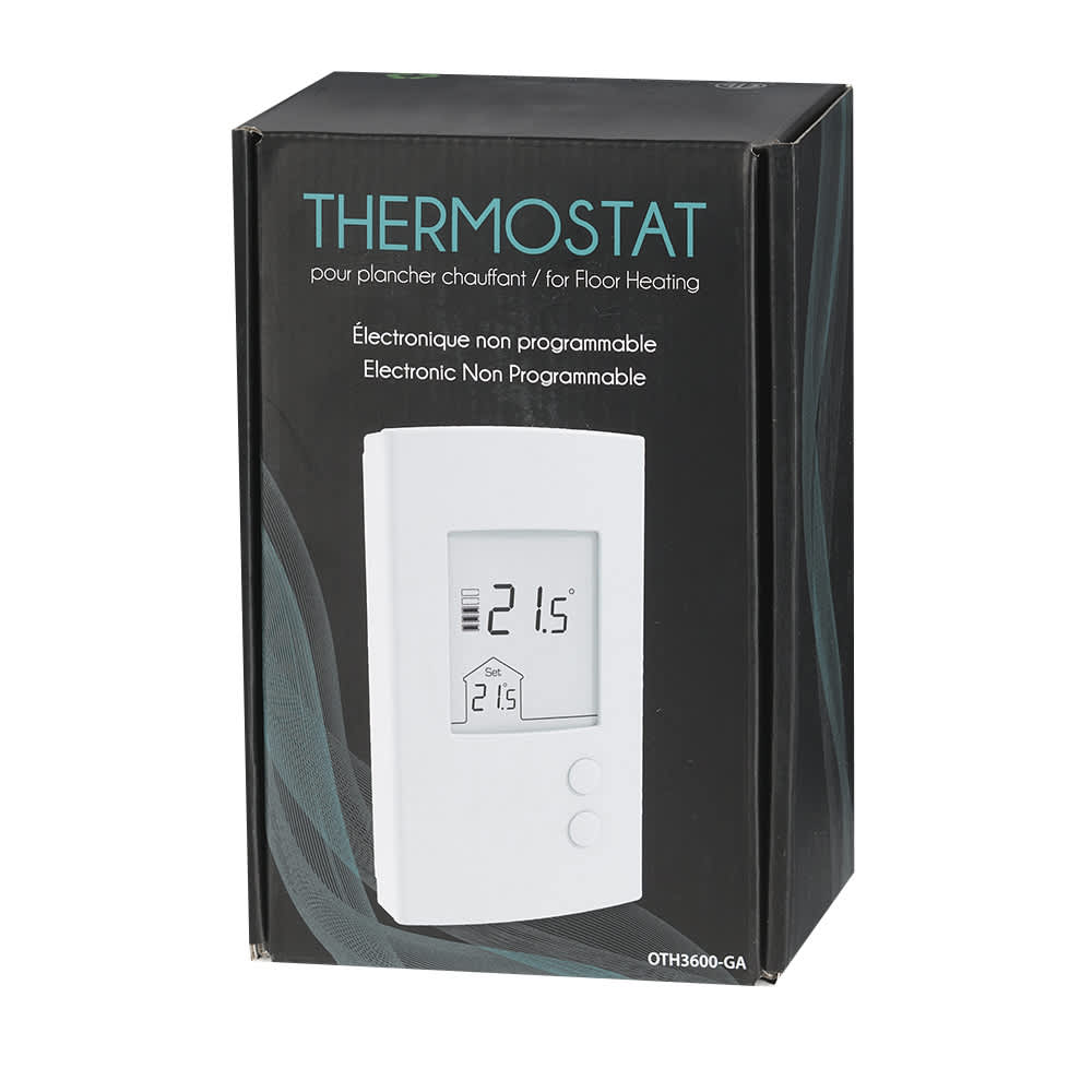 Non-programmable Electronic Thermostat for Floor Heating Systems