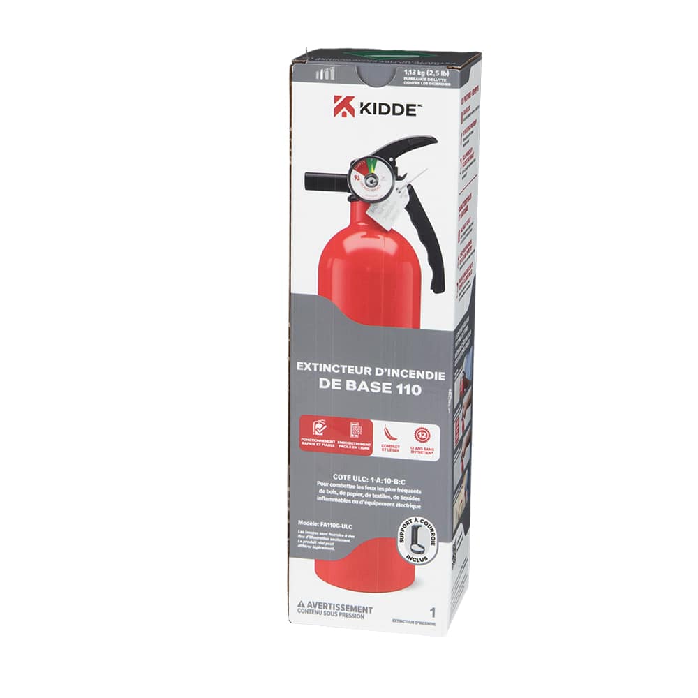 Extincteur pour la maison Classe ABC 2&nbsp;1/2&nbsp;lb
