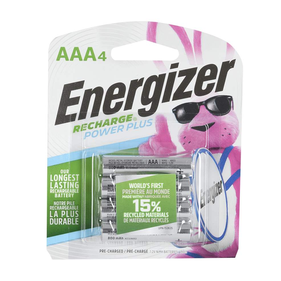 Piles Energizer rechargeables AAA Pqt/4