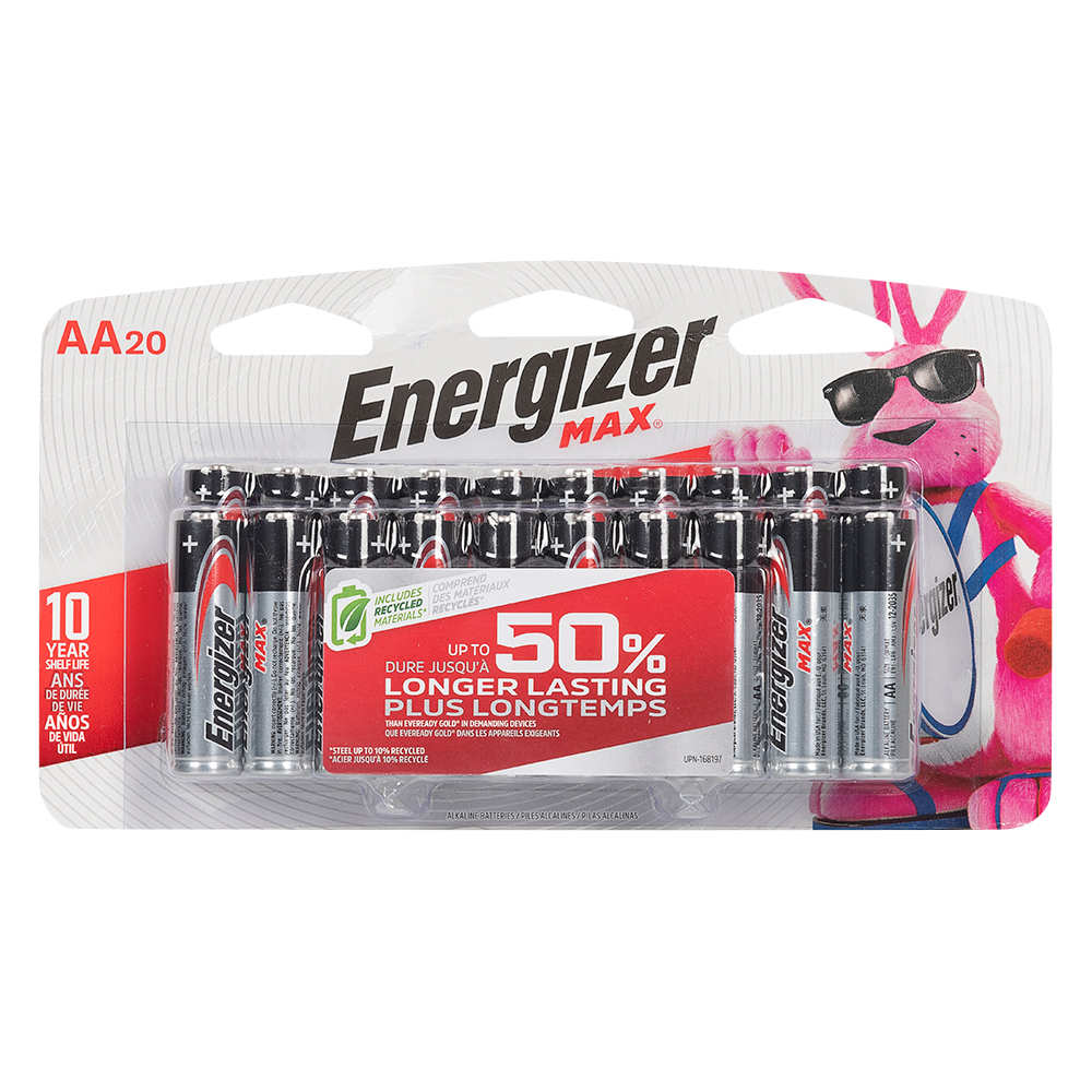 Energizer Max AA Batteries Pkg/20