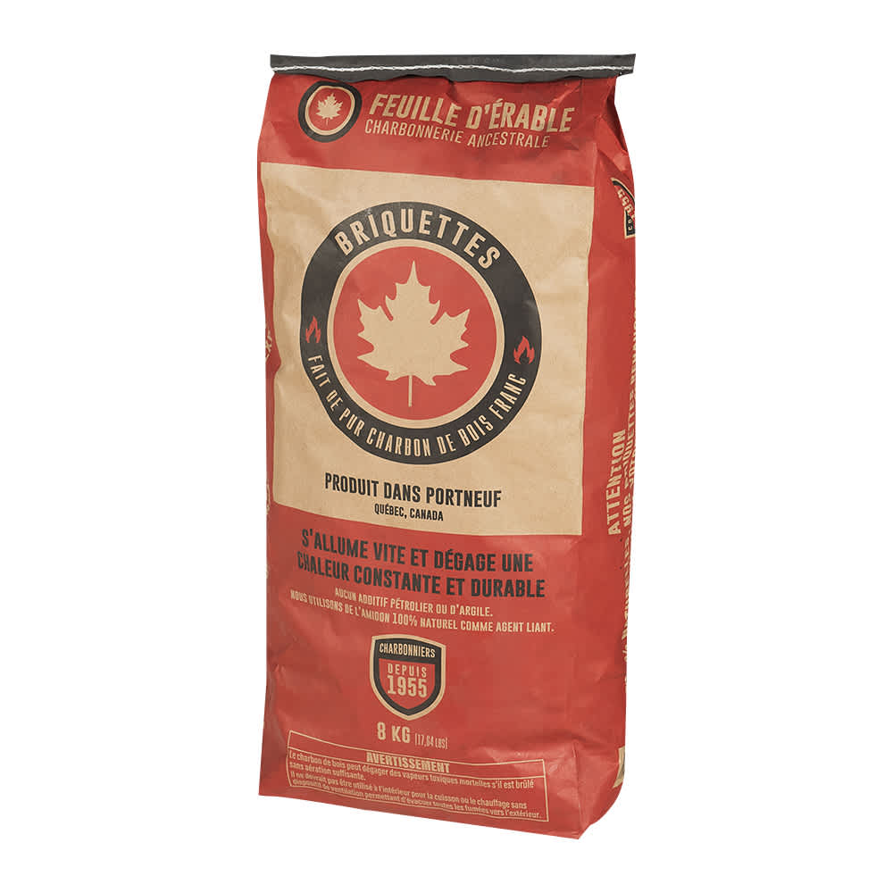 Briquettes de charbon de bois Feuille d'érable 8 kg