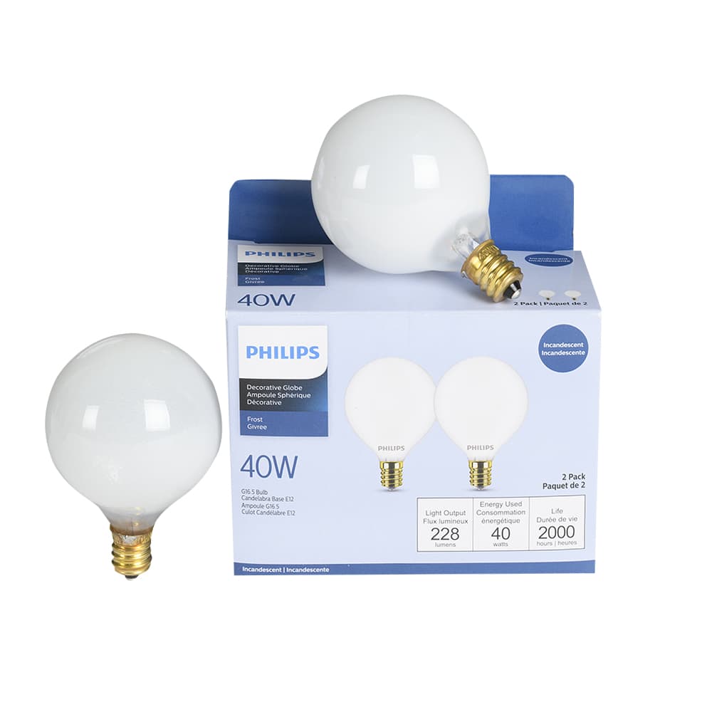 Ampoules incandescentes G16, 40 W Pqt/2