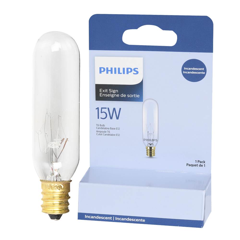 Ampoule tube incandescente T6, 15&nbsp;W