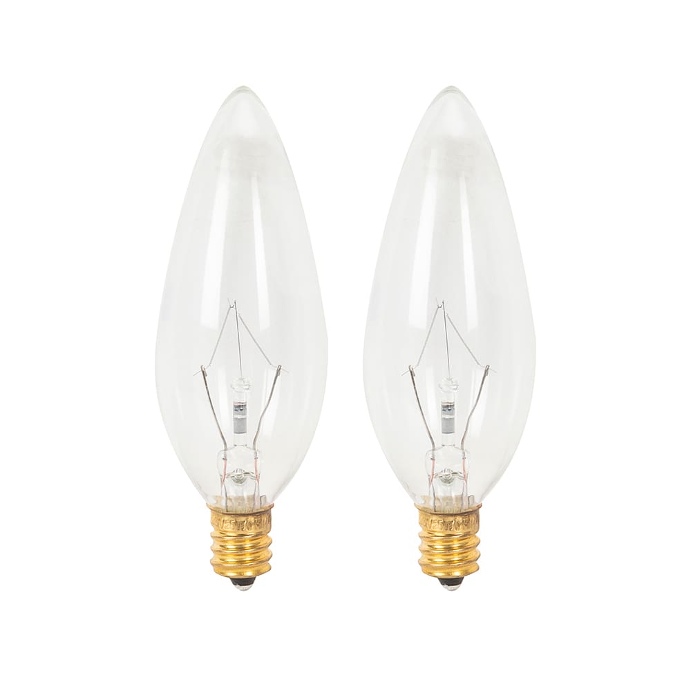 Ampoules chandelle incandescentes 25 W Pqt/2