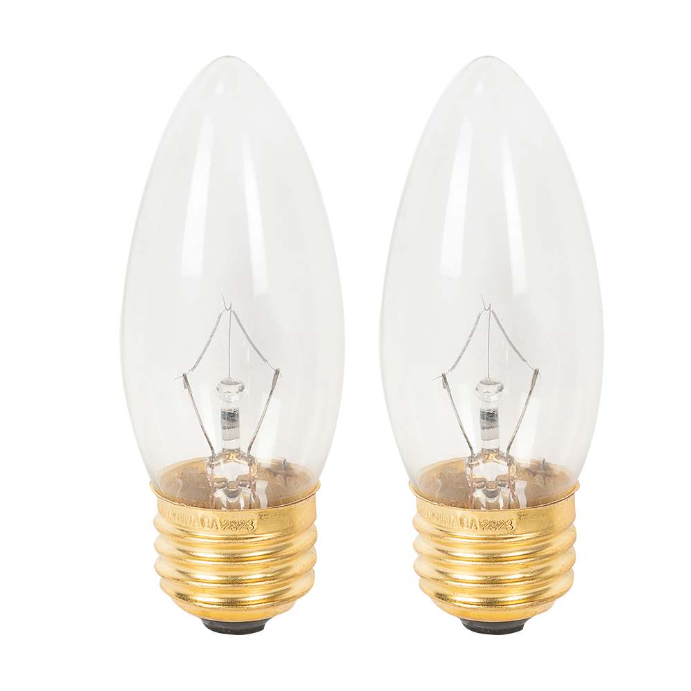 Ampoules chandelle incandescentes 40 W Pqt/2