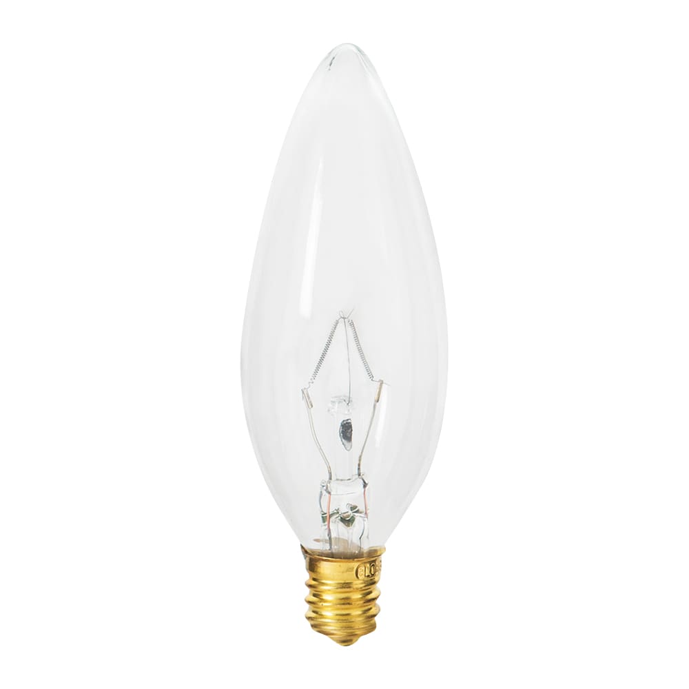 Ampoules chandelle incandescentes 60 W Pqt/2