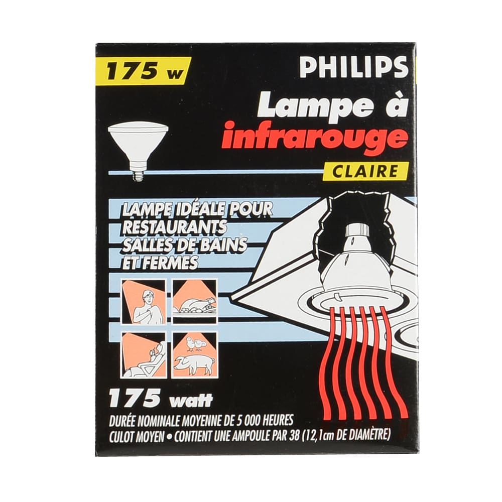 Lampe à infrarouge PAR38, 175 W
