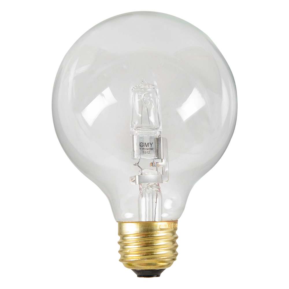 Ampoules halogènes pour coiffeuse G25, 40 W Pqt/3