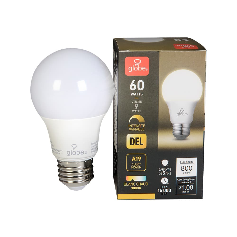 A19 Warm White LED Light Bulb 9 W