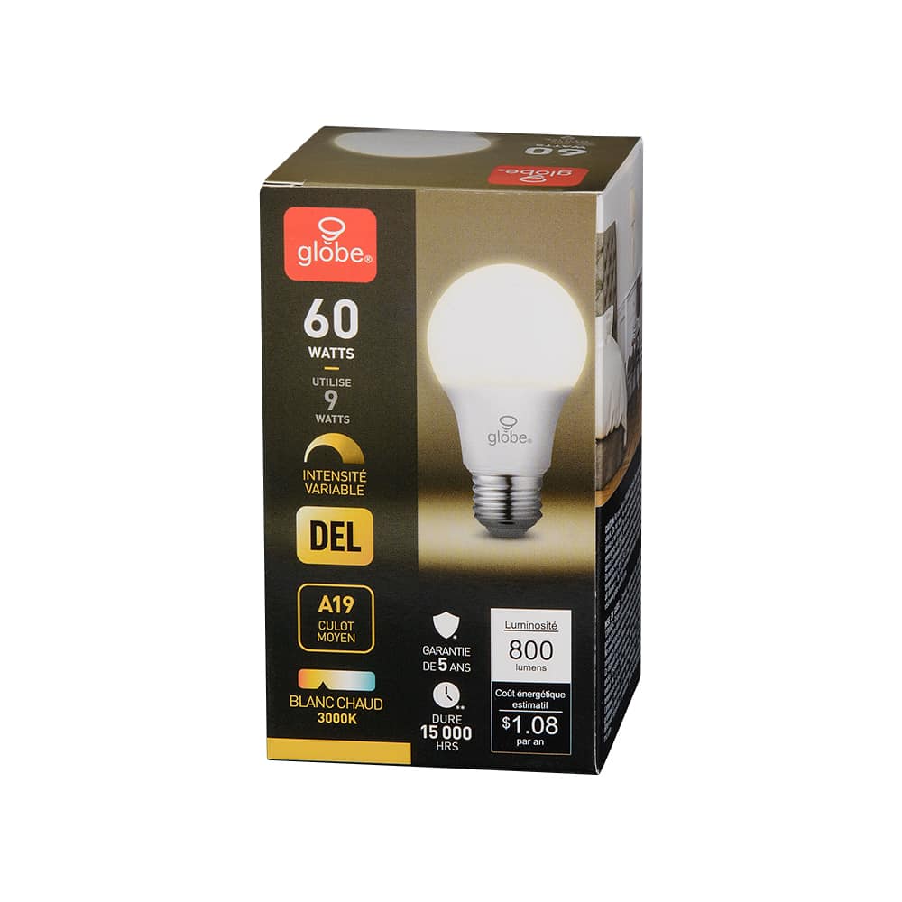 A19 Warm White LED Light Bulb 9 W