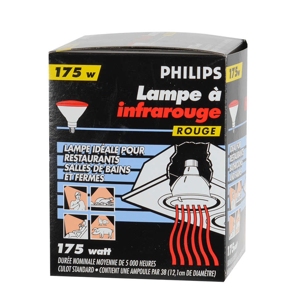 Lampe à infrarouge PAR38 rouge 175 W