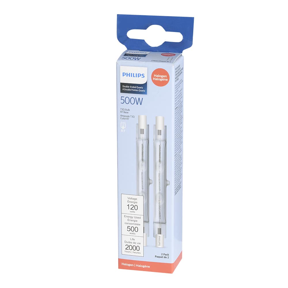 Ampoules halogène T3, 500 W Pqt/2