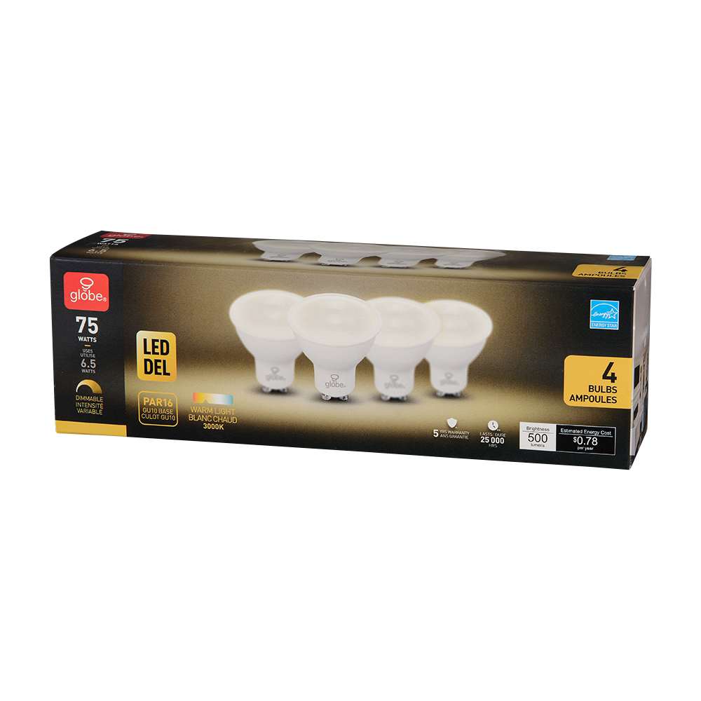 GU10 LED Reflector Light Bulb 6.5 W Pkg/4