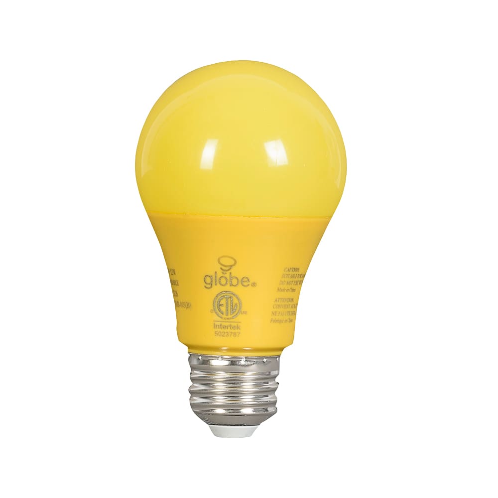 Ampoule DEL A19 à culot moyen  anti-insectes jaune 5,5 W