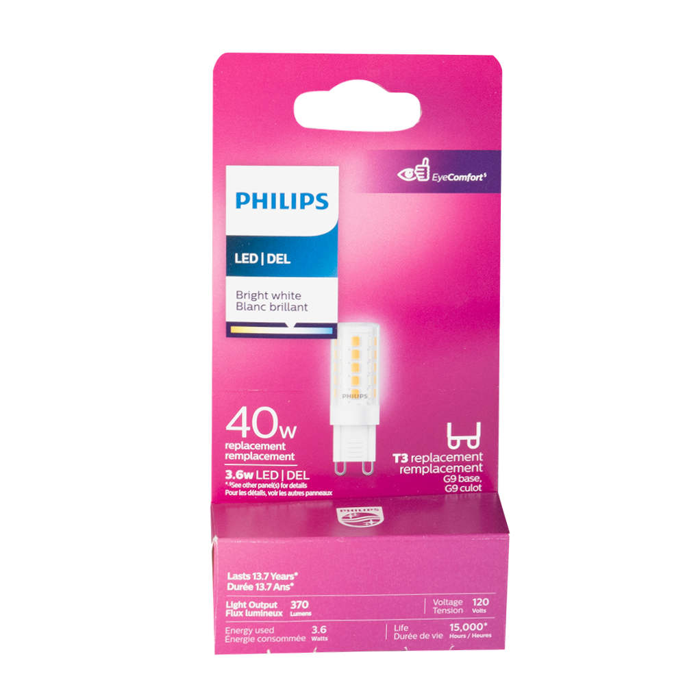 Ampoule DEL G9 blanc brillant 3,6 W