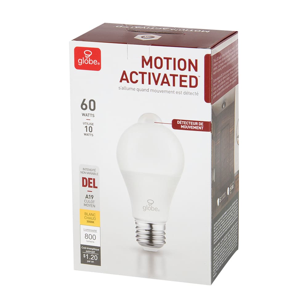 Ampoule DEL avec détecteur de mouvements 10 W