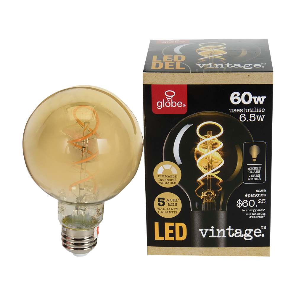 G25 Vintage LED Light Bulb 6.5 W