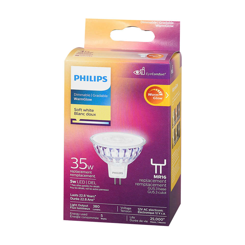 Ampoule DEL MR16 blanc doux 5 W