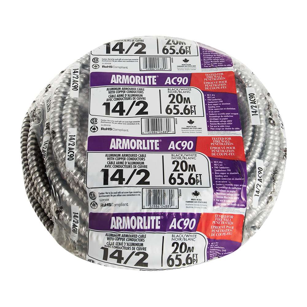 Fil électrique gainé BX 14/2, 20&nbsp;m