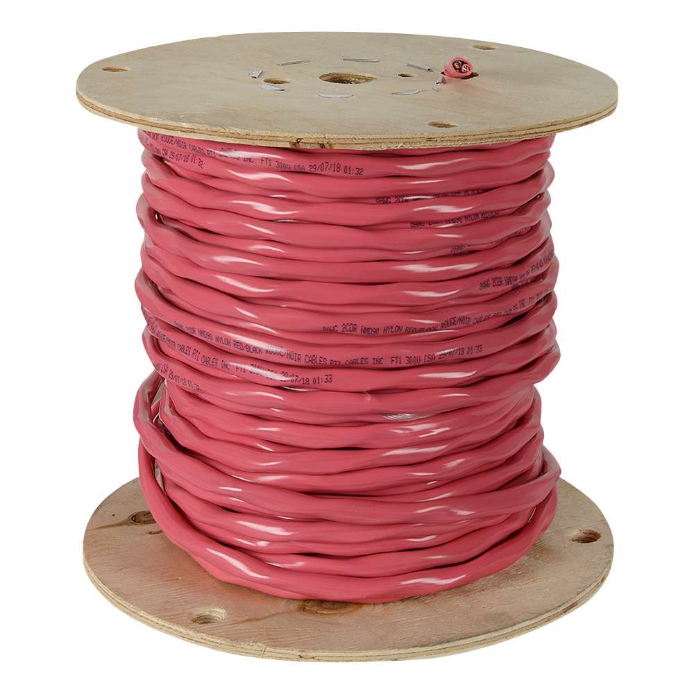 Interior Electrical Wire NMD-90, 8/2 Red Bulk