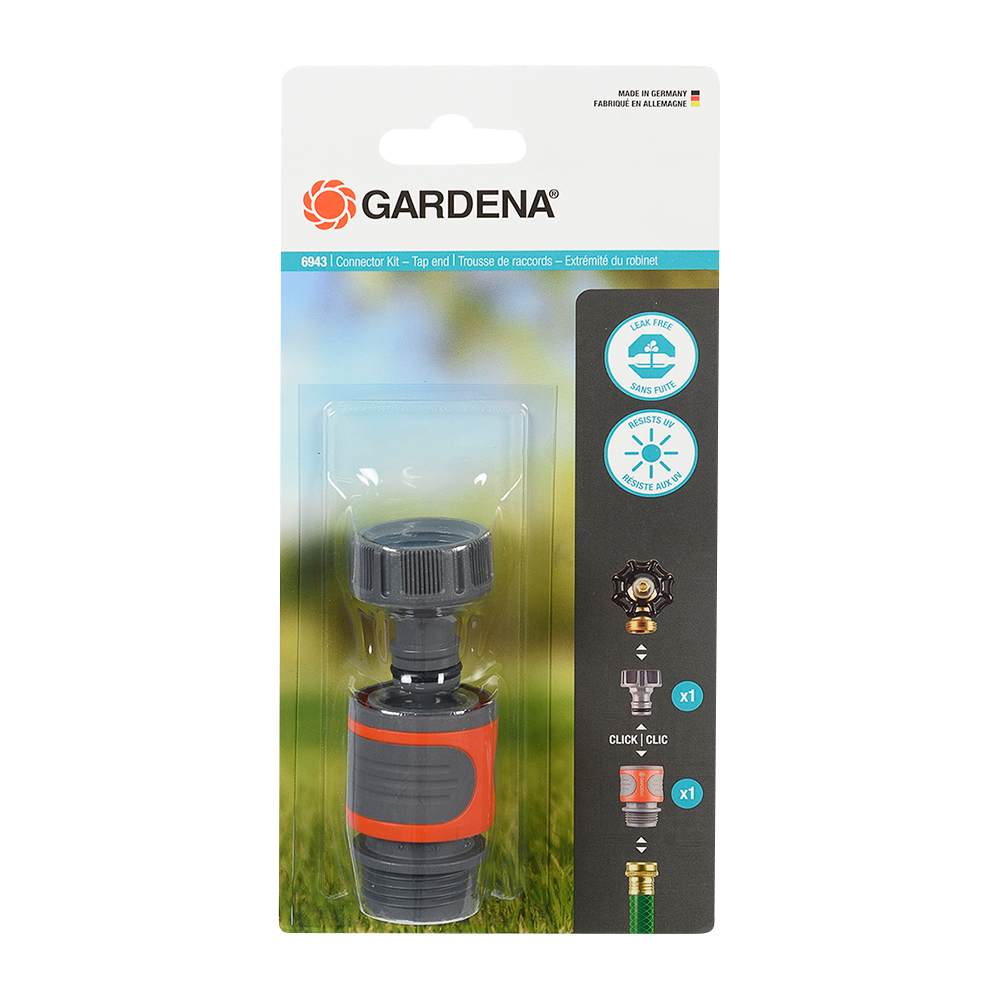 Raccord et adaptateur rapides pour tuyau d'arrosage GARDENA