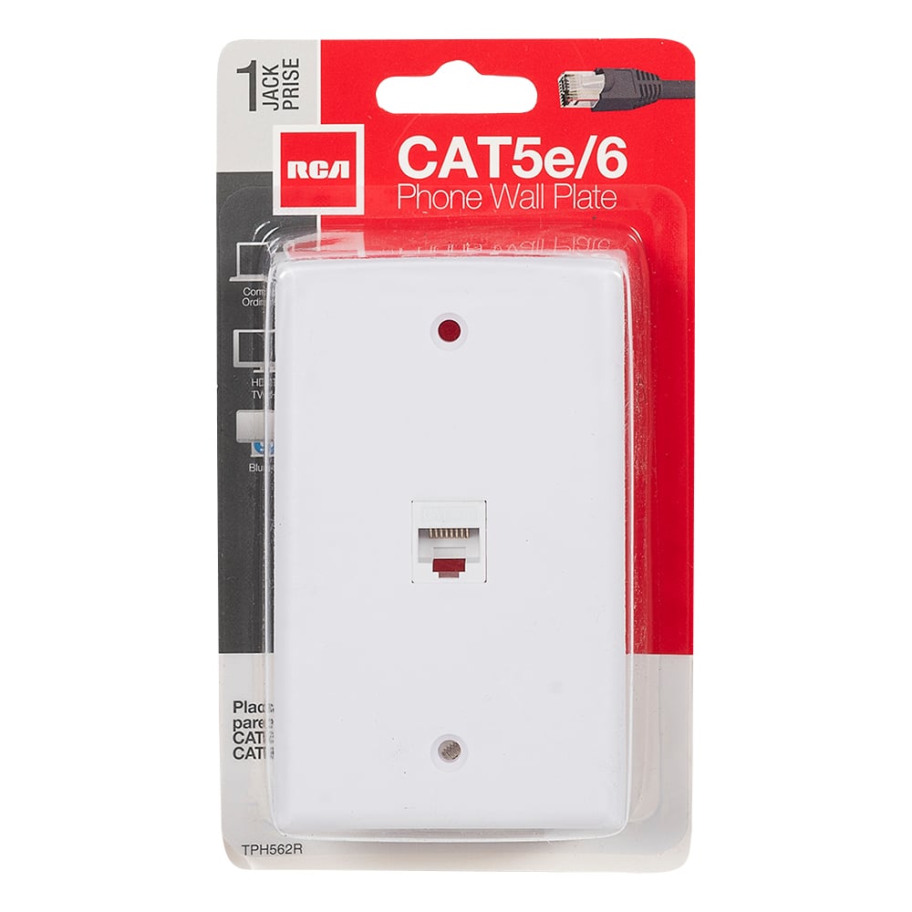 Plaque murale pour câble réseau