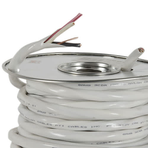 Fil électrique d'intérieur NMD-90, 8/3 blanc 10 m