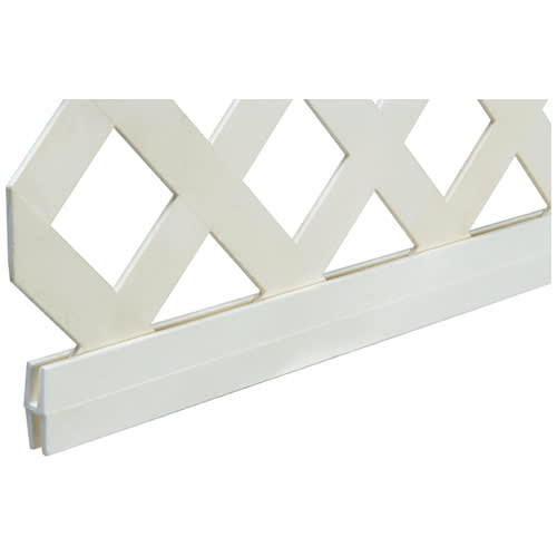 Moulure rainurée à treillis H blanche 8 pi