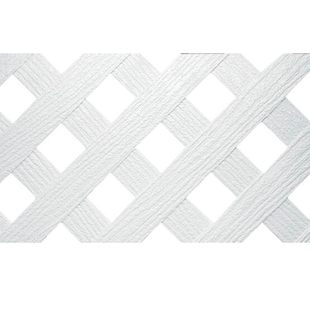 Treillis intimité en PVC blanc 4 pi x 8&nbsp;pi