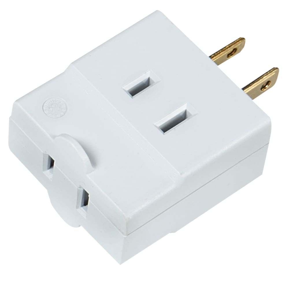 3-Outlet Wall Adapter White