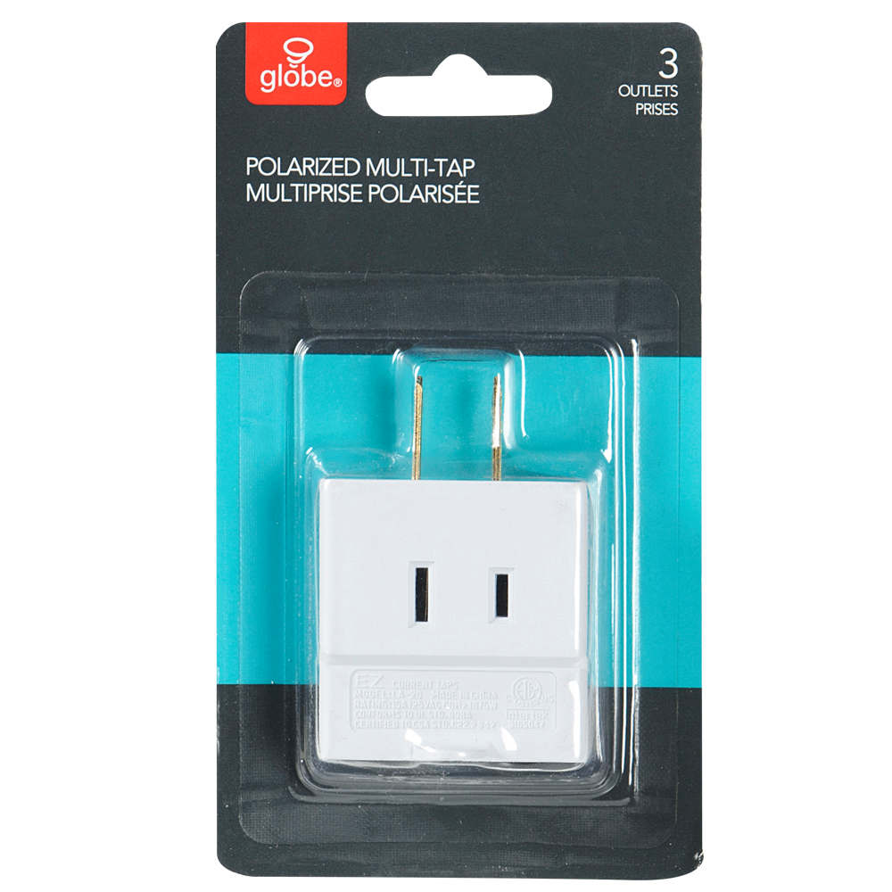 3-Outlet Wall Adapter White