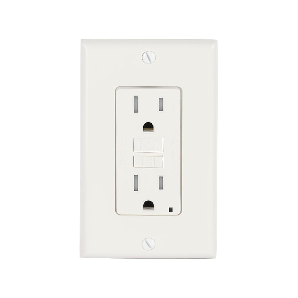 Secure GFCI Electrical Outlet 15 A Decora