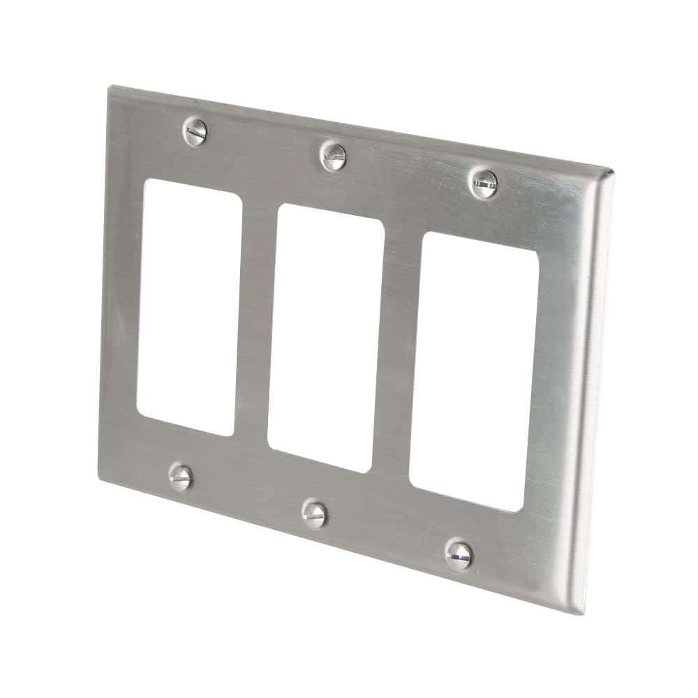 Stainless Steel Triple Switch Plate