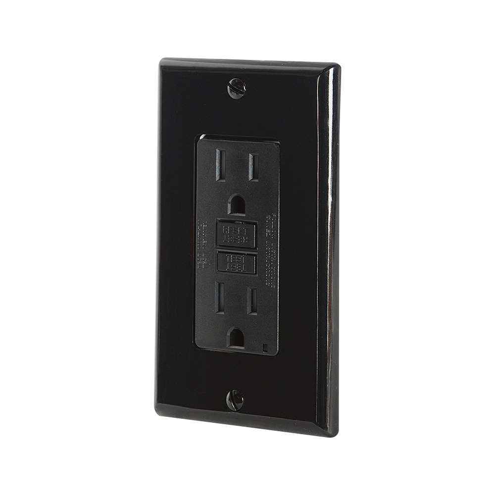 Secure GFCI Electrical Outlet Decora 15 A