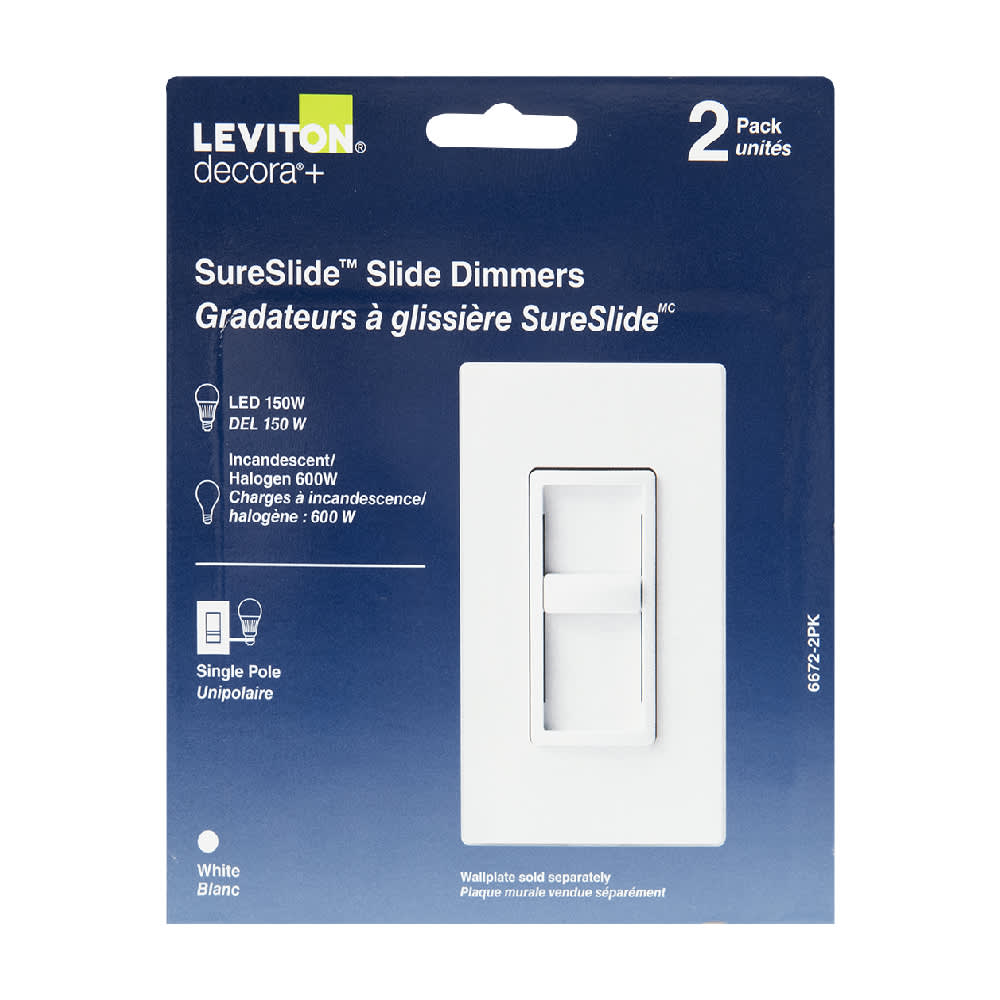 Decora Slide Dimmer Pkg/2
