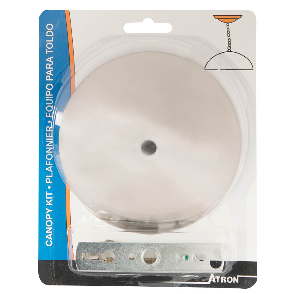 Couvercle de luminaire nickel satin