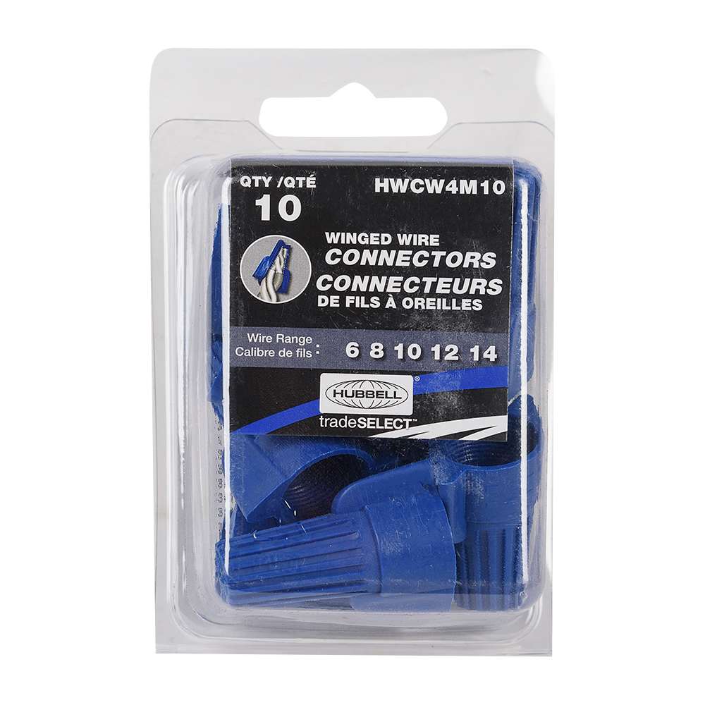 Winged Wire Connectors Pkg/10 Blue