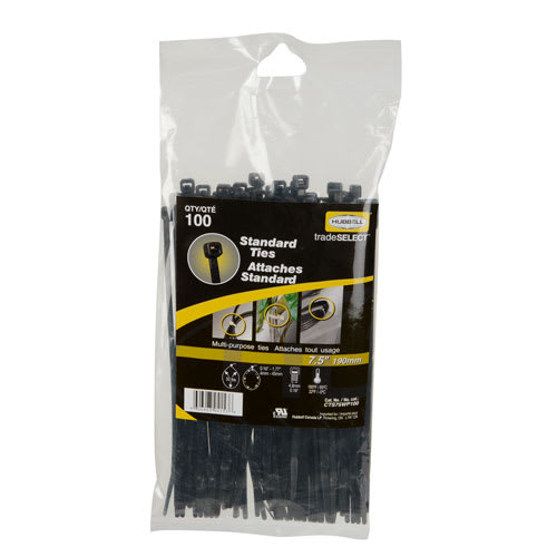 Tie Wraps 7&nbsp;1/2&nbsp;in. Pkg/100