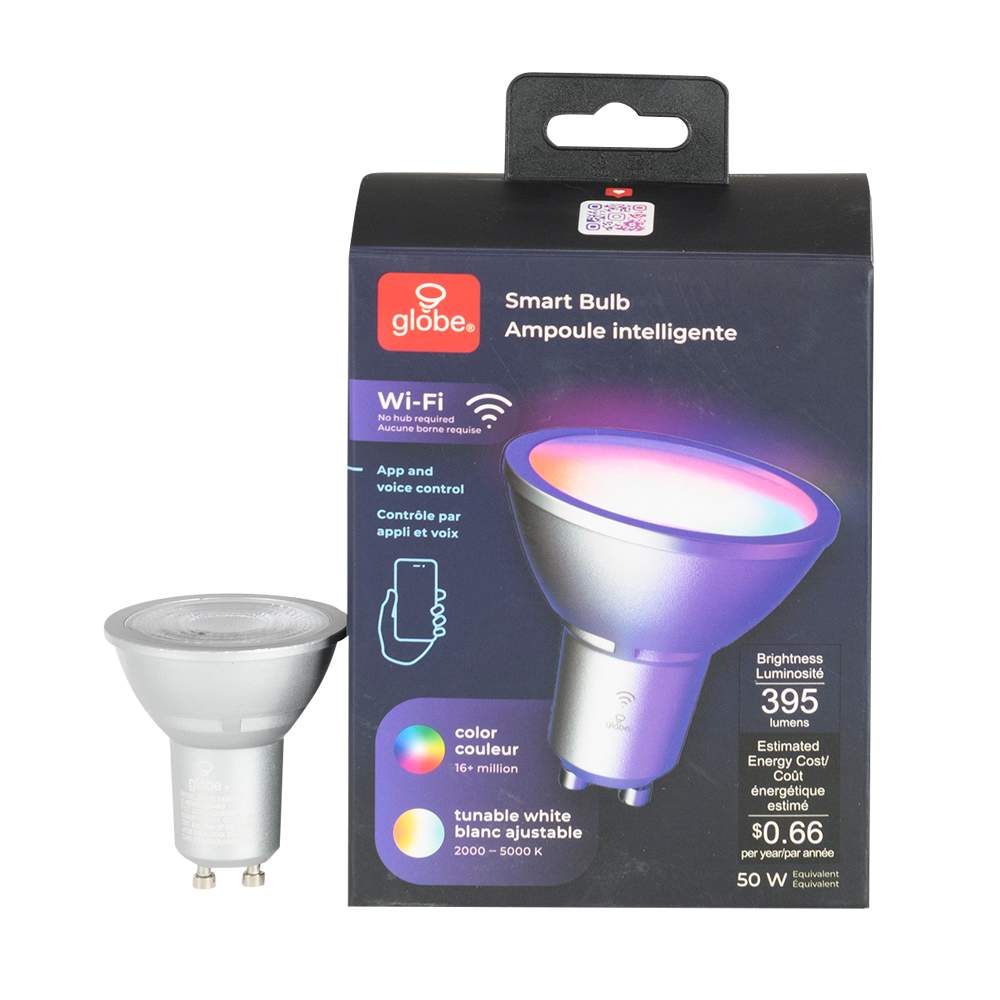 Ampoule intelligente DEL GU10, 5,5 W