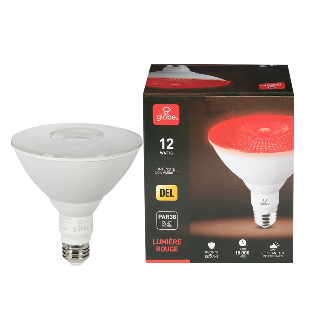 Ampoule DEL PAR38 rouge 12 W