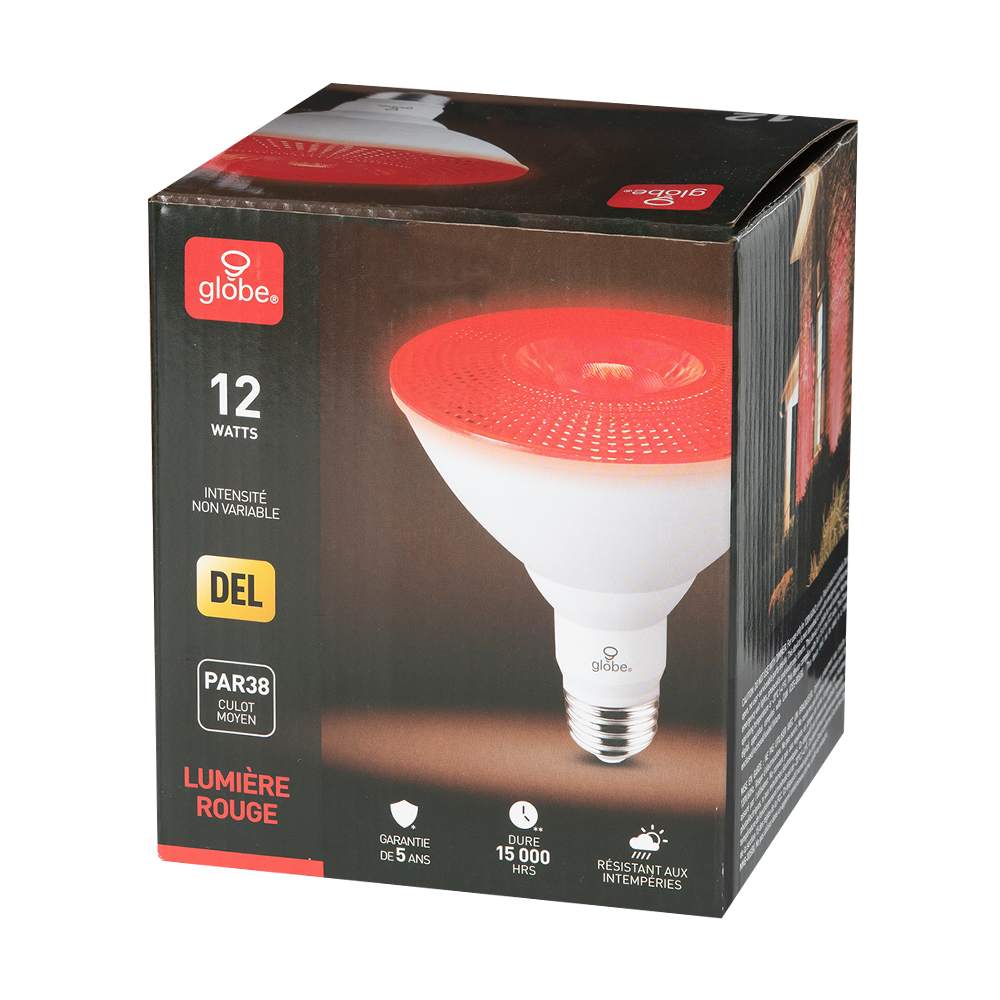 Ampoule DEL PAR38 rouge 12 W