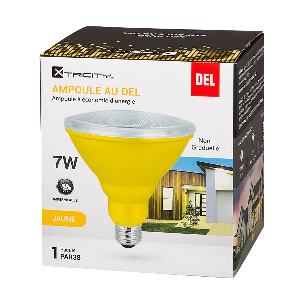 Ampoule DEL PAR38 jaune 12 W